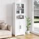 5 Doors 5 Layers Density Board Spray Paint 6030170cm Display Cabinet White