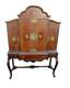 56654 Vintage French Inlaid Urns China Bar Cabinet Curio