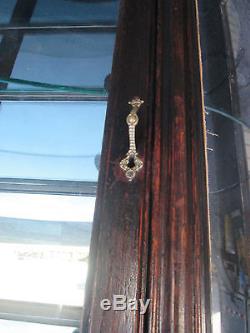57601 Antique Oak Victorian China Cabinet Curio