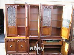 57769 T1 HENREDON Breakfront China Cabinet Curio QUALITY 7 Section UNIT
