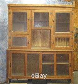 6' Country Store Showcase Display Cabinet Back Bar Barber Shop Kitchen Cupboard