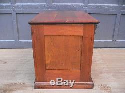 6 Drawer Cherry Wood Clark's Spool Cabinet w ONT embossed pulls glass fronts