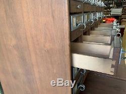 60 Drawer Antique Oak Library Index Cabinet Very Good Condition