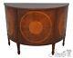 60649ec Federal Style Inlaid Mahogany Demilune Commode Cabinet