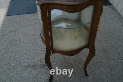 61102 Antique Louis XV Hand Painted Curio Cabinet China Display Case