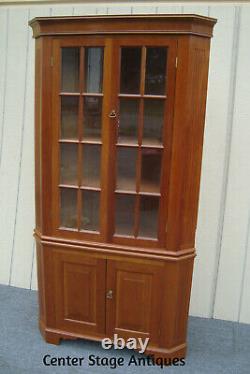 62065 2 pc. Solid Cherry Corner China Cabinet Curio