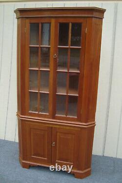 62065 2 pc. Solid Cherry Corner China Cabinet Curio