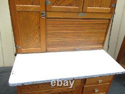 62445 Antique Oak Hoosier Cabinet. Kitchen Chest