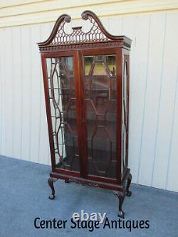 62611 Mahogany Chippendale Curio China Cabinet