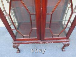 62611 Mahogany Chippendale Curio China Cabinet