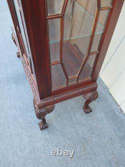 62611 Mahogany Chippendale Curio China Cabinet