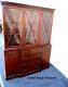 63526 Antique Mahogany Breakfront China Cabinet Curio With Desk