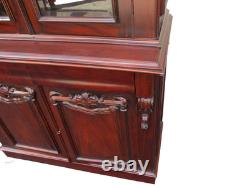 63752 Mahogany 2 pc. China Cabinet Curio Bookcase