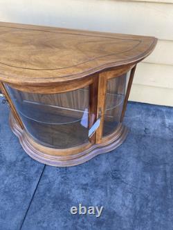64540 Bow Glass Credenza Curio Cabinet