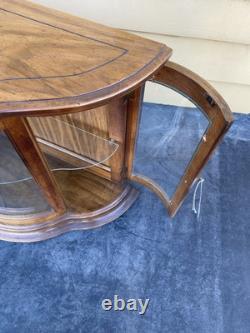 64540 Bow Glass Credenza Curio Cabinet