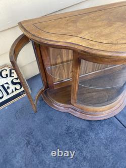 64540 Bow Glass Credenza Curio Cabinet