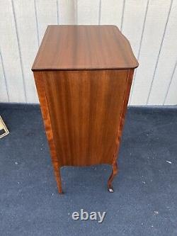 64698 Antique Inlaid Mother- of -Pearl Sheet Music Cabinet Urns and Flowers