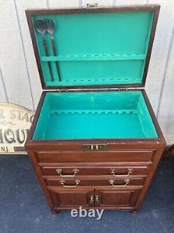 64750 Oriental Mahogany Silverware Chest