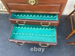 64750 Oriental Mahogany Silverware Chest