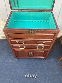 64750 Oriental Mahogany Silverware Chest