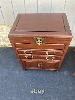 64750 Oriental Mahogany Silverware Chest