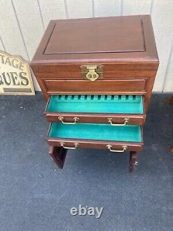 64750 Oriental Mahogany Silverware Chest