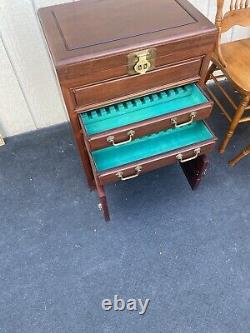 64750 Oriental Mahogany Silverware Chest