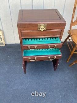 64750 Oriental Mahogany Silverware Chest