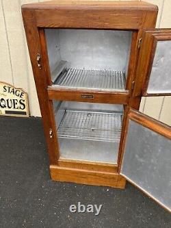 65130 BERKSHIRE Antique Oak Ice Box Liquor Cabinet Refrigerator