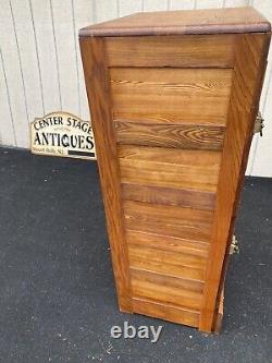 65130 BERKSHIRE Antique Oak Ice Box Liquor Cabinet Refrigerator