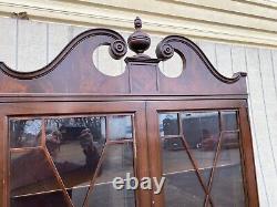 65175 Antique Mahogany Corner China Cabinet Curio