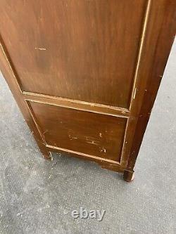 65175 Antique Mahogany Corner China Cabinet Curio