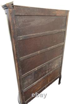 65261 Oak Victorian Bow Glass China Cabinet Curio