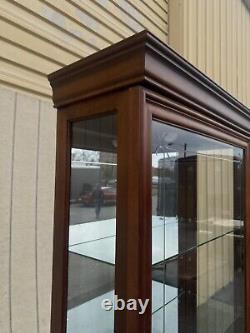 65263 PULASKI Mahogany Sliding Door Curio Cabinet