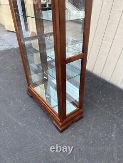 65263 PULASKI Mahogany Sliding Door Curio Cabinet