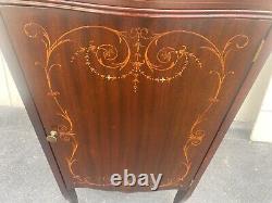 65439 Inlaid Mahogany Sheet Music Cabinet