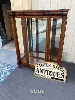 65507 Antique Mahogany Bookcase Curio Cabinet