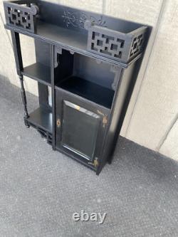 65976 Antique Victorian Whatnot Wall Shelf Curio Display Cabinet Bookcase