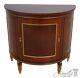 67033 Kindel Neoclassical Mahogany Demilune Console Cabinet