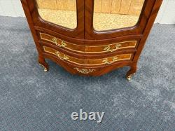 67357 Exquisite Louis XV Style Curio Cabinet with Glass Shelves