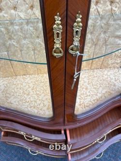 67357 Exquisite Louis XV Style Curio Cabinet with Glass Shelves