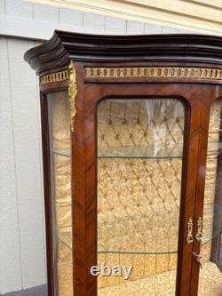 67357 Exquisite Louis XV Style Curio Cabinet with Glass Shelves