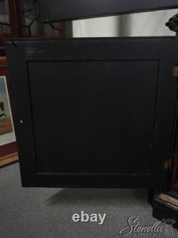69061 MARGE CARSON Monumental Black Painted Finish China Cabinet