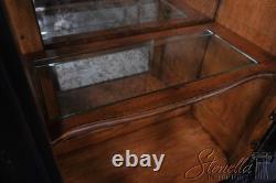 69061 MARGE CARSON Monumental Black Painted Finish China Cabinet