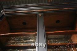 69061 MARGE CARSON Monumental Black Painted Finish China Cabinet