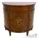 69897 Ethan Allen Cherry Paint Decorated Demilune Commode