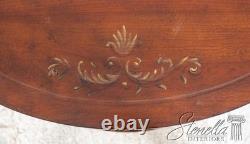 69897 ETHAN ALLEN Cherry Paint Decorated Demilune Commode