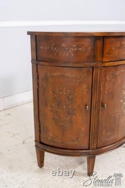 69897 ETHAN ALLEN Cherry Paint Decorated Demilune Commode