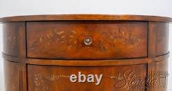 69897 ETHAN ALLEN Cherry Paint Decorated Demilune Commode