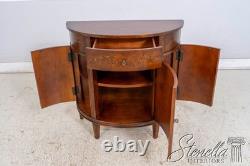 69897 ETHAN ALLEN Cherry Paint Decorated Demilune Commode